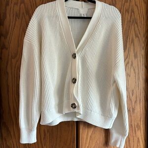 Cream Thick Knit Cardigan